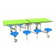 Rectangular Mobile Folding Table with 8 Seats